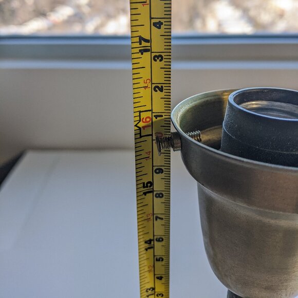 Beautiful Art Deco Cast Iron Goose-neck Table Lamp - Green, Eagle brand no shade - Picture 9 of 10